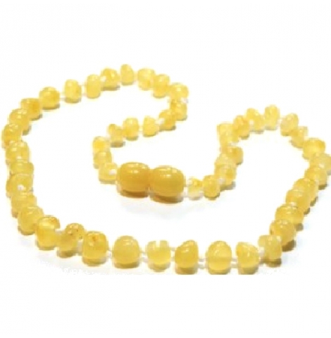 baltic amber necklace, round beads, butter